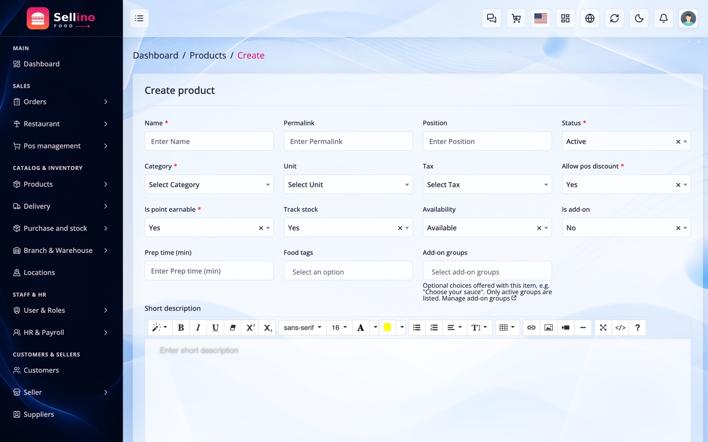 Create dish